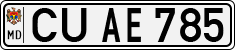 License plate of Moldova, Cars (1992)