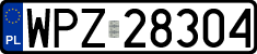 License plates of Poland, Regular car plates