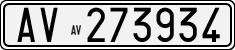 License plate of Italy, Cars (1927 year series)