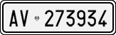 License plate of Italy, Cars (1927 year series)
