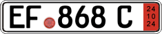 German license plate, Export transit plates
