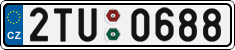 License plate of the Czech Republic, Cars (2001)