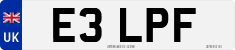 License plate of the United Kingdom, 1983 year system