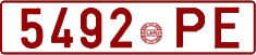 License plate Belarus, Cars (1992)