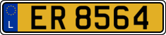 License plate of Luxembourg, 2003 year system