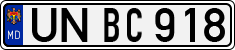 License plate of Moldova, Cars (1992)