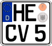 German license plate, Regular plates