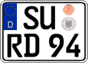 German license plate, Regular plates
