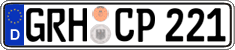 German license plate, Regular plates