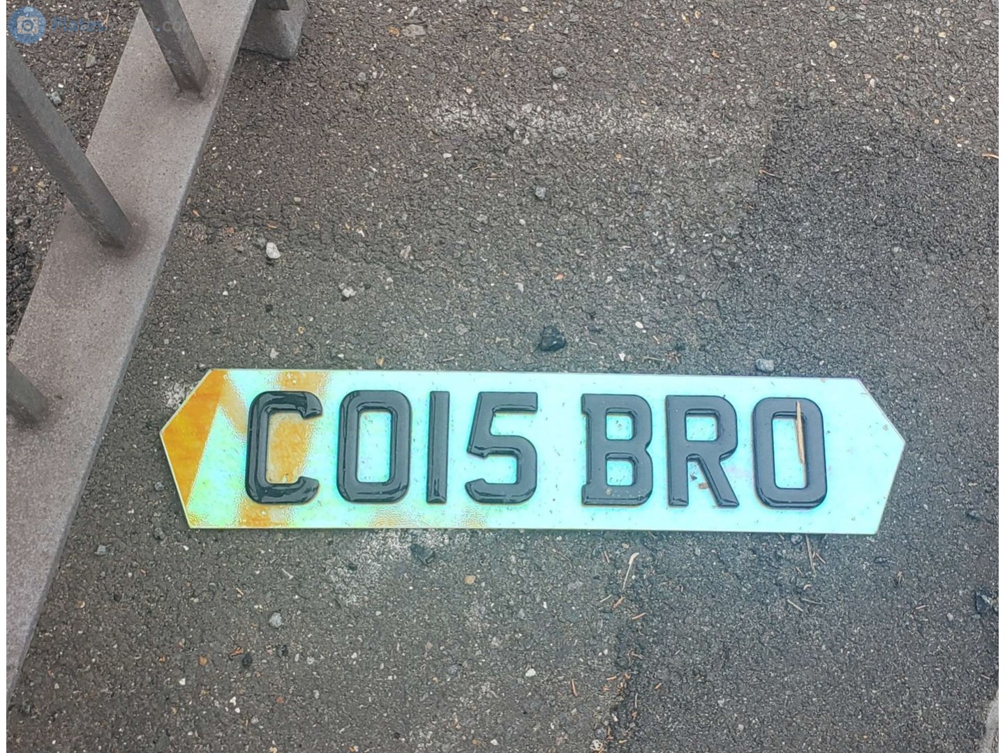 CO15BRO, License plate without vehicle 