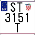 License plate of Croatia, Motorcycles
