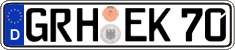 German license plate, Regular plates
