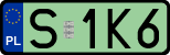 License plates of Poland, Electric vehicles