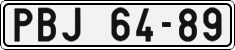 License plate of the Czech Republic, Cars (1960)