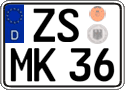 German license plate, Regular plates