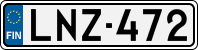 License plate of Finland, Cars