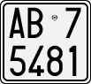 License plate of Italy, Motorcycles (1994 year series)