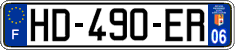 French license plate, SIV (ordinary)