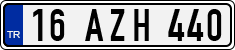 License plate of Turkey, Regular plates