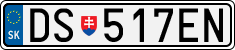 License plate of Slovakia, Cars