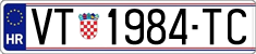 License plate of Croatia, Regular plates