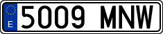 License plates of Spain, Ordinary (2000)