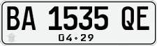 License plate of Indonesia, Regular plates