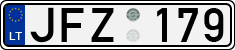 License plate of Lithuania, Cars