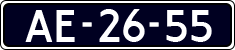 License plate of the Netherlands, Imported oldtimers (cars)