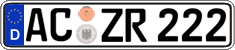 German license plate, Regular plates