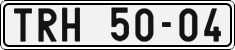 License plate of the Czech Republic, Cars (1960)