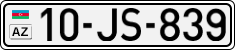 License plate of Azerbaijan, Cars