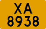 License plate of Hong Kong, AB 1234