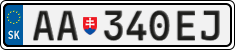 License plate of Slovakia, Cars