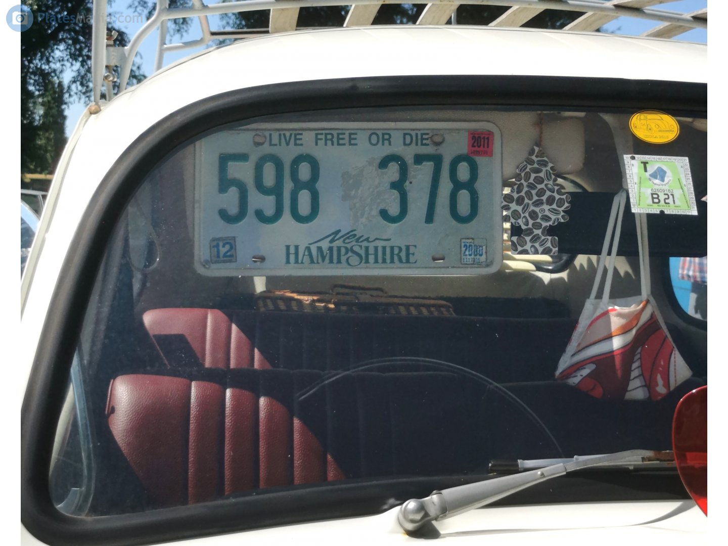 598 378, License plate without vehicle 