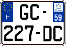 French license plate, SIV (ordinary)