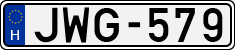 license plates of Hungary, Cars (1990)