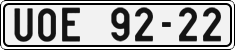 License plate of the Czech Republic, Cars (1960)