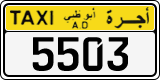 License plate of the UAE, Abu Dhabi, Taxi