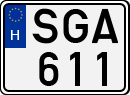 license plates of Hungary, Cars (1990)