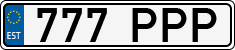 License plate of Estonia, Regular car plates