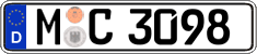 German license plate, Regular plates