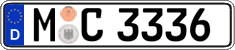 German license plate, Regular plates