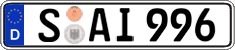 German license plate, Regular plates