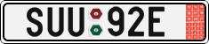 License plate of the Czech Republic, Export transit plates