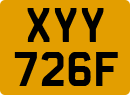 License plate of the United Kingdom, 1963 year system