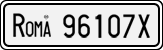 License plate of Italy, Cars (1927 year series)