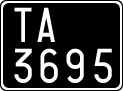 License plate of Italy, Cars (1927 year series)