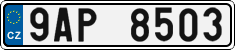 License plate of the Czech Republic, Cars (2001)