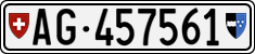License plate of Switzerland, Cars